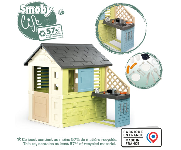 Smoby Life Pretty Playhouse + Kitchen